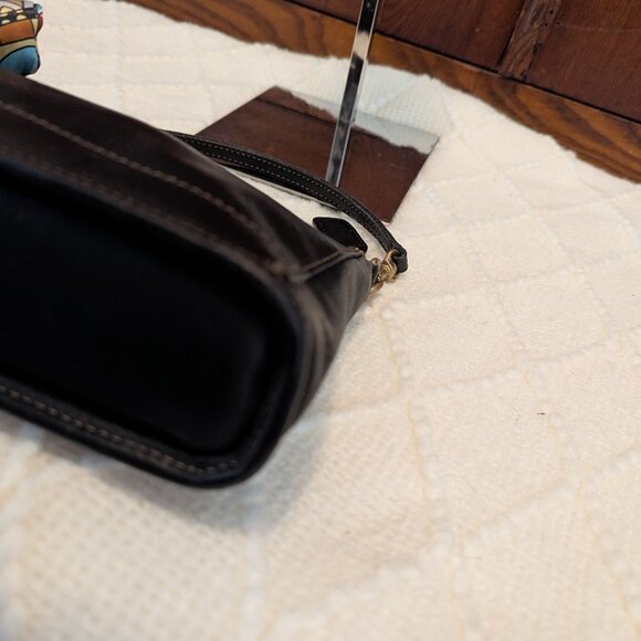 COACH vintage 9311 mini black leather bag baguette - Picture 7 of 11